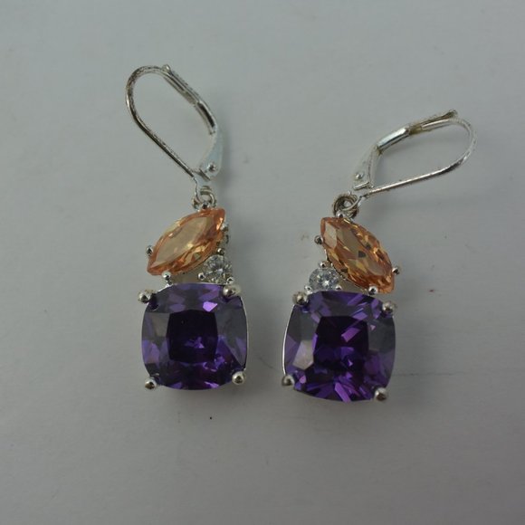 Natalia Collister for Avon Cubic Zirconia Silver Plate Earrings - Picture 2 of 7